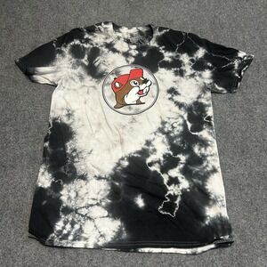 Buc-ees T-Shirt Unisex Adult S Black Tie-Dye I'm Just Here For The Snack Graphic